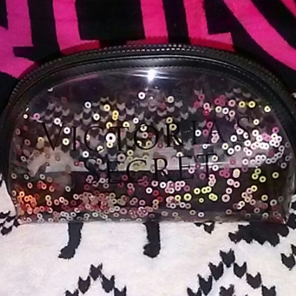 PINK Victoria's Secret Handbags - Sparkly VICTORIA'S SECRET Makeup Bag